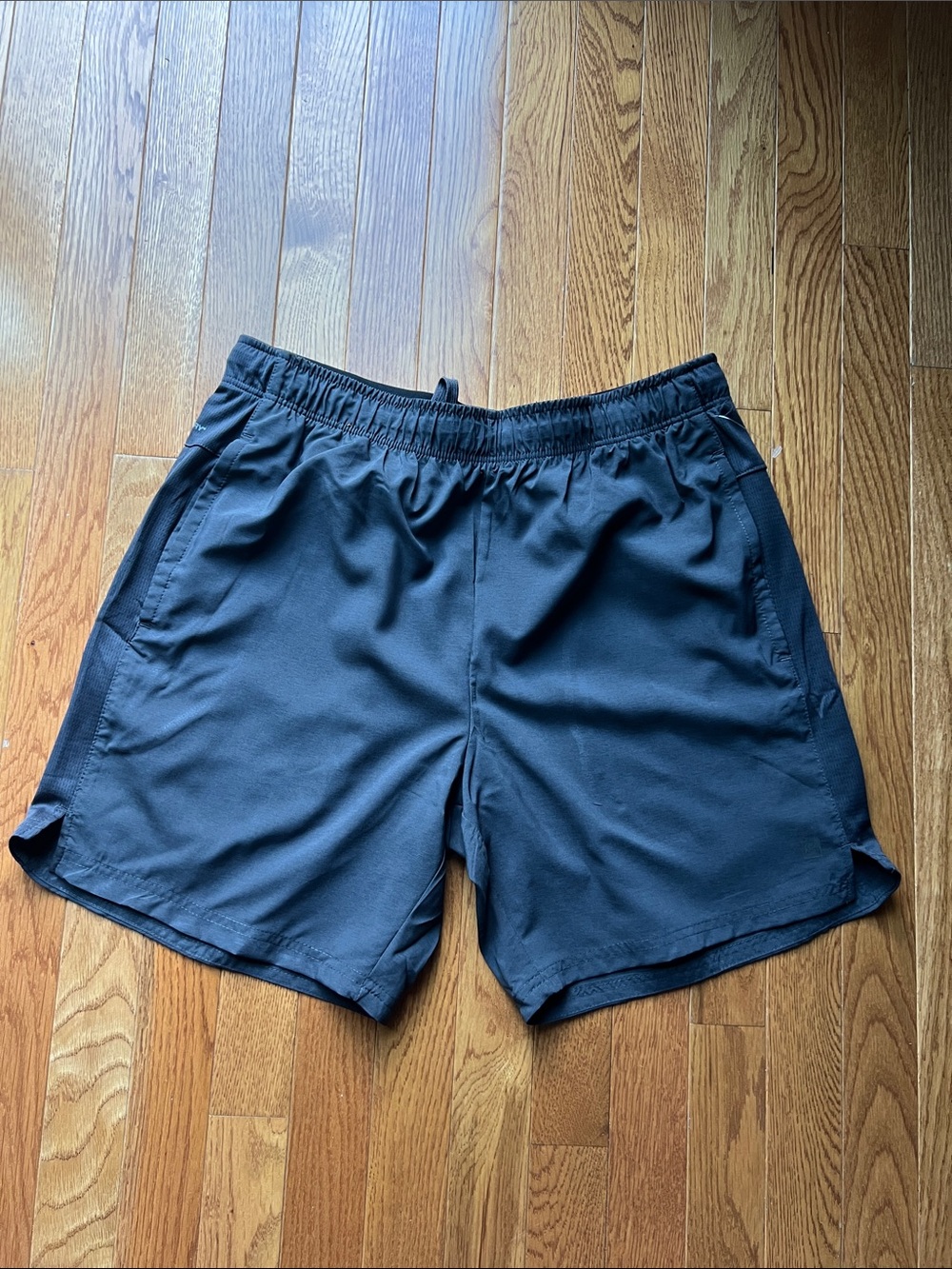 Layer 8 Men's Black Athletic Shorts with Elastic Waist